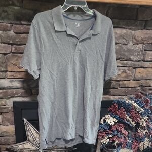 GAP Heather Gray Polo Shirt Sz XL